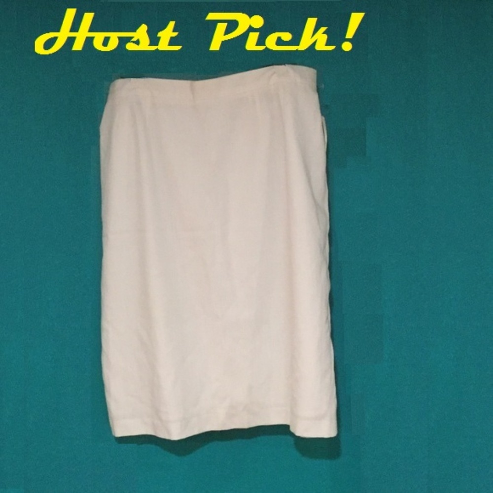 White Linen Slim skirt